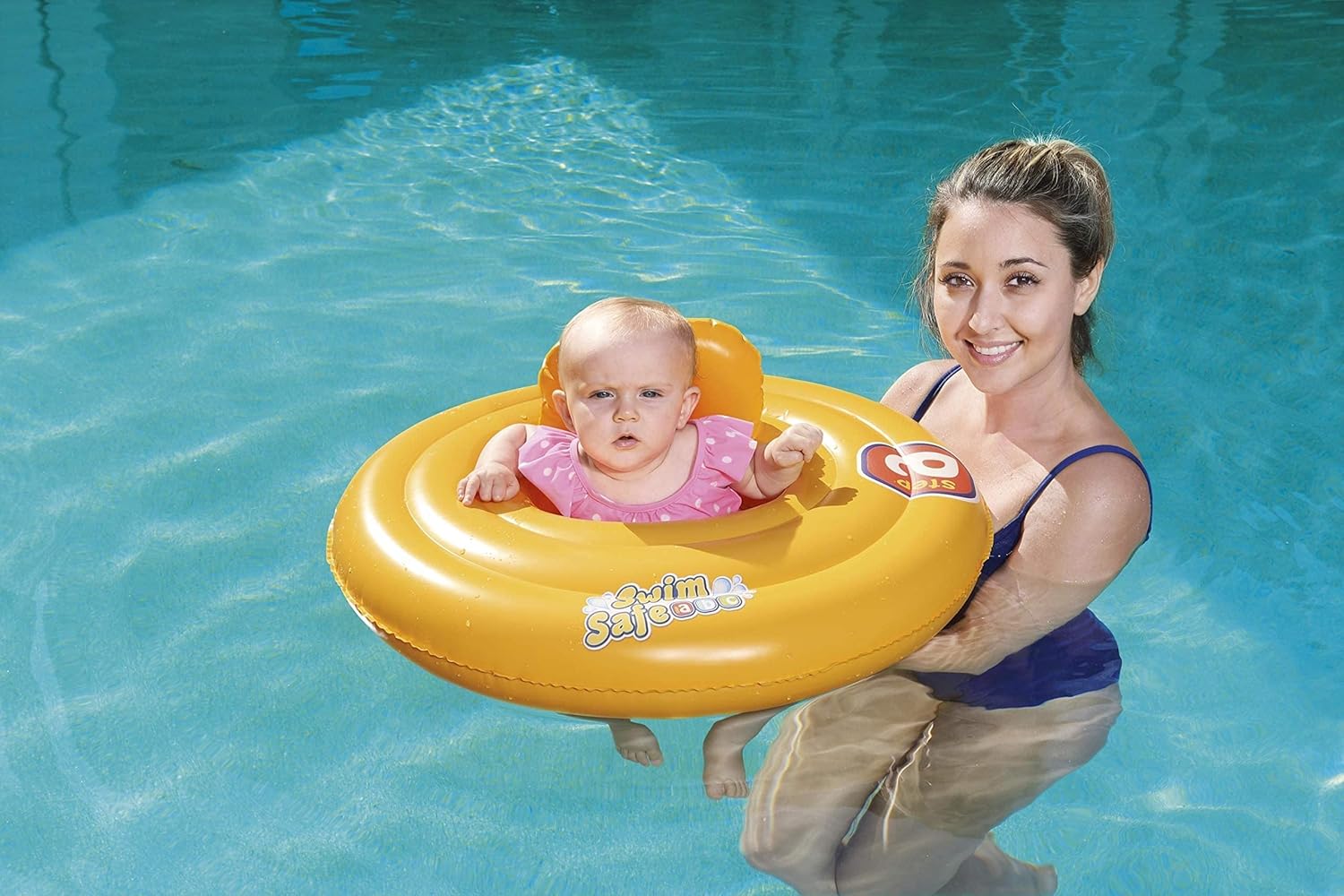 Salvagente Mutandina Rotondo Swim Safe ABC Step A Bestway, Seggiolino Galleggiante per Neonati | Bestway