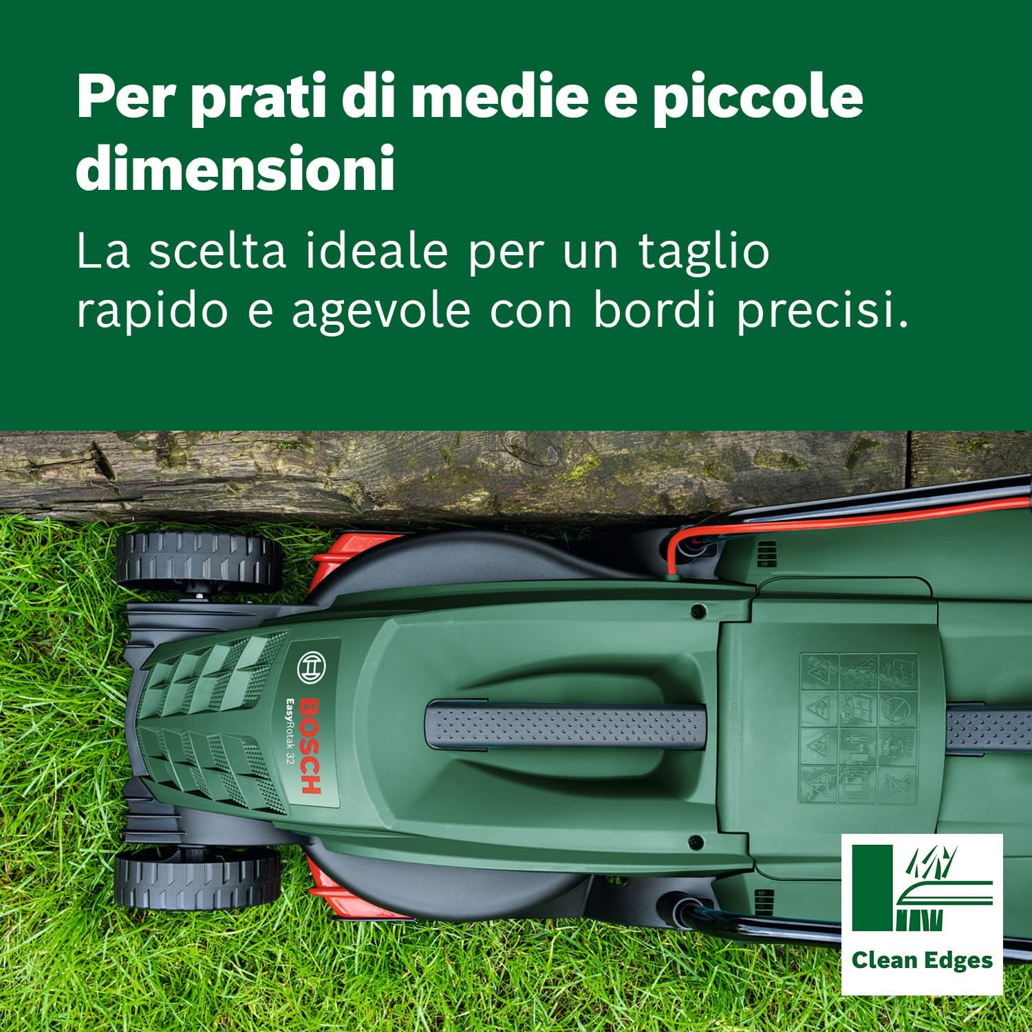 Rasaerba Elettrico Bosch EasyRotak 32-235, Motore 1200W Larghezza Taglio 32 cm | Bosch