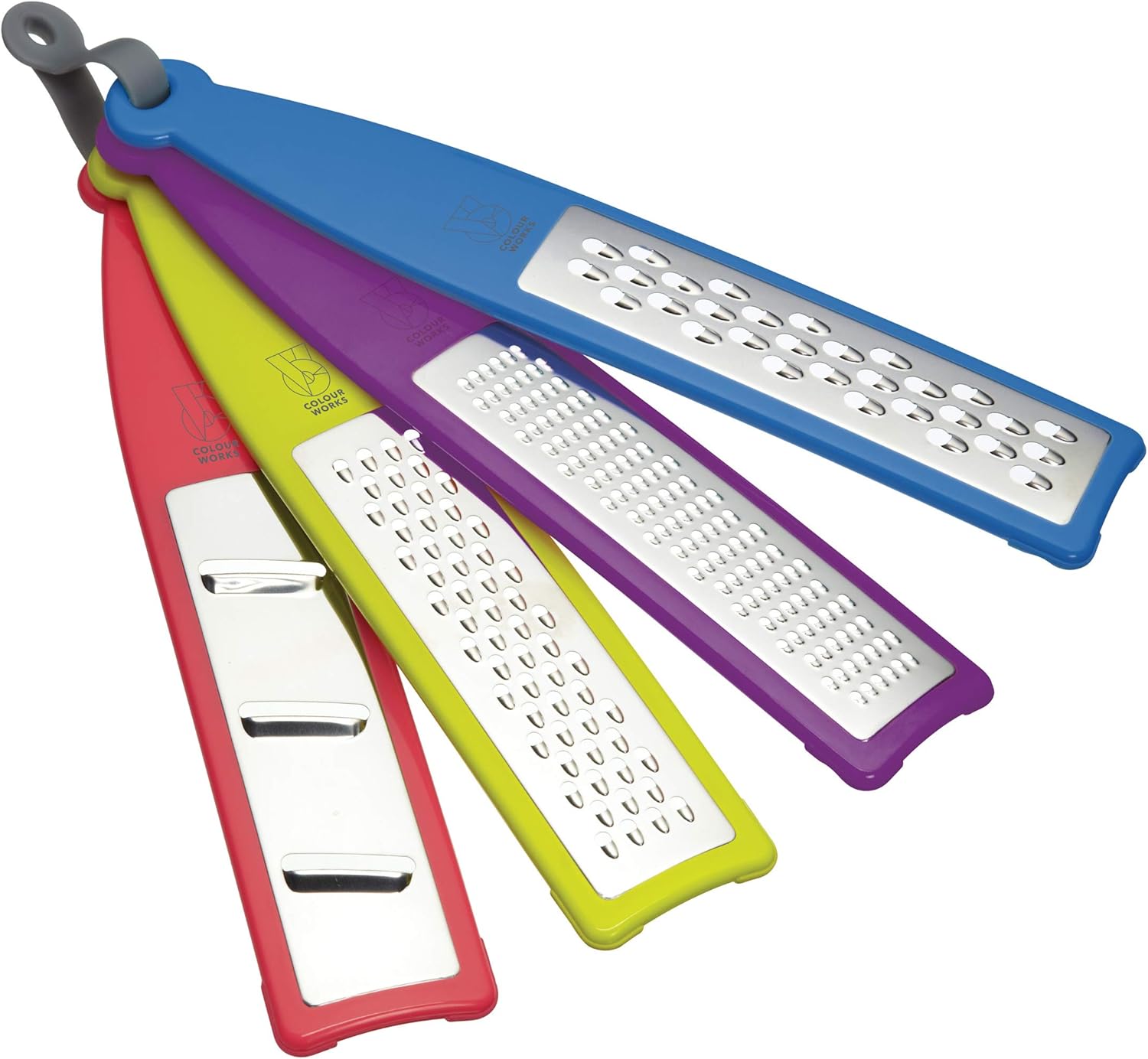 Set 4 grattugie colorate per cucina Kasanova