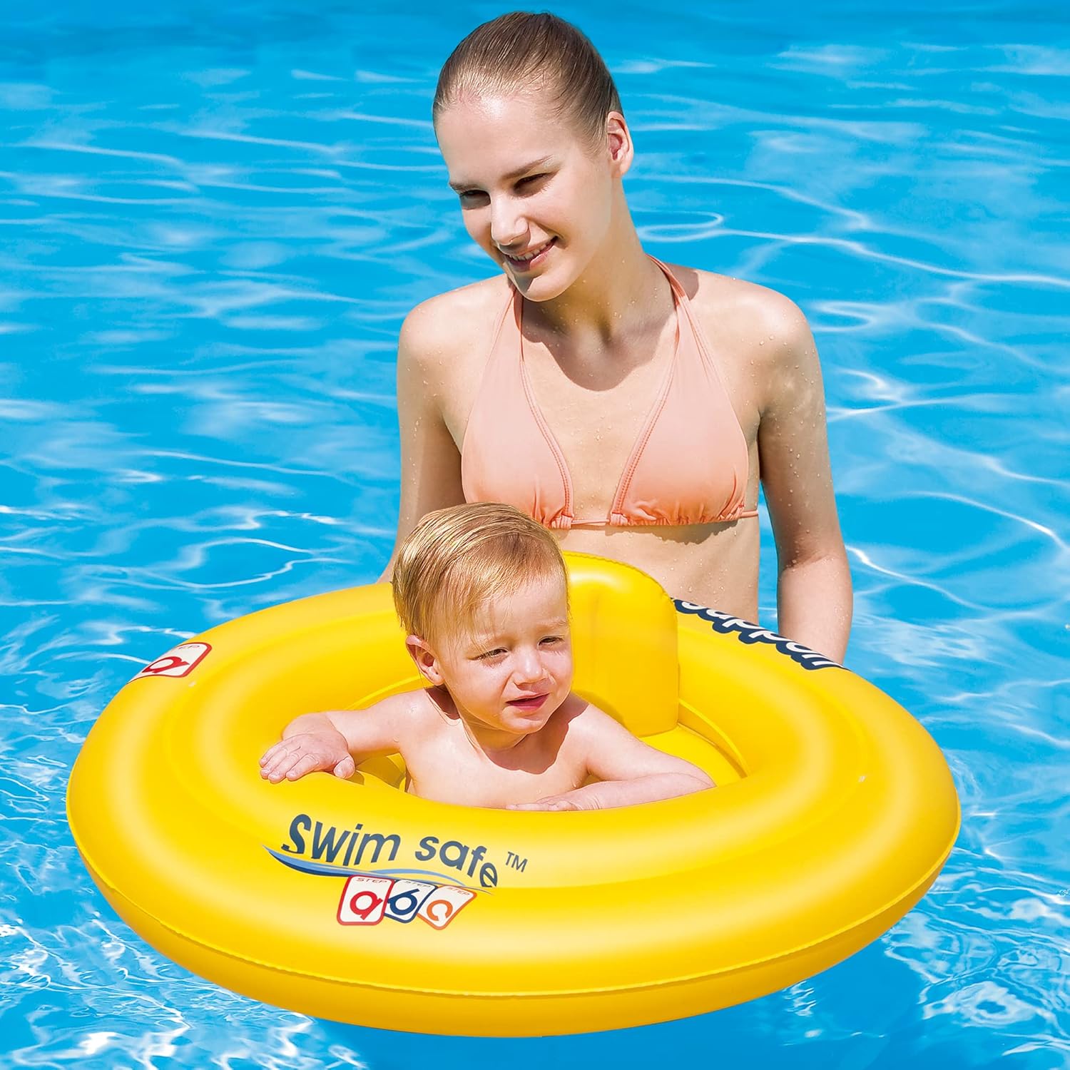 Salvagente Mutandina Rotondo Swim Safe ABC Step A Bestway, Seggiolino Galleggiante per Neonati | Bestway