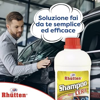 Rhütten Shampoo Auto Cera Autolucidante 1 L per Lavaggio Carrozzeria