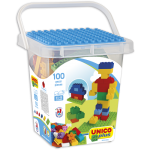 Secchio Grande Mattoncini da Costruzione 100 Pezzi UNICO PLUS, Gioco Educativo Colorato | Kasanova