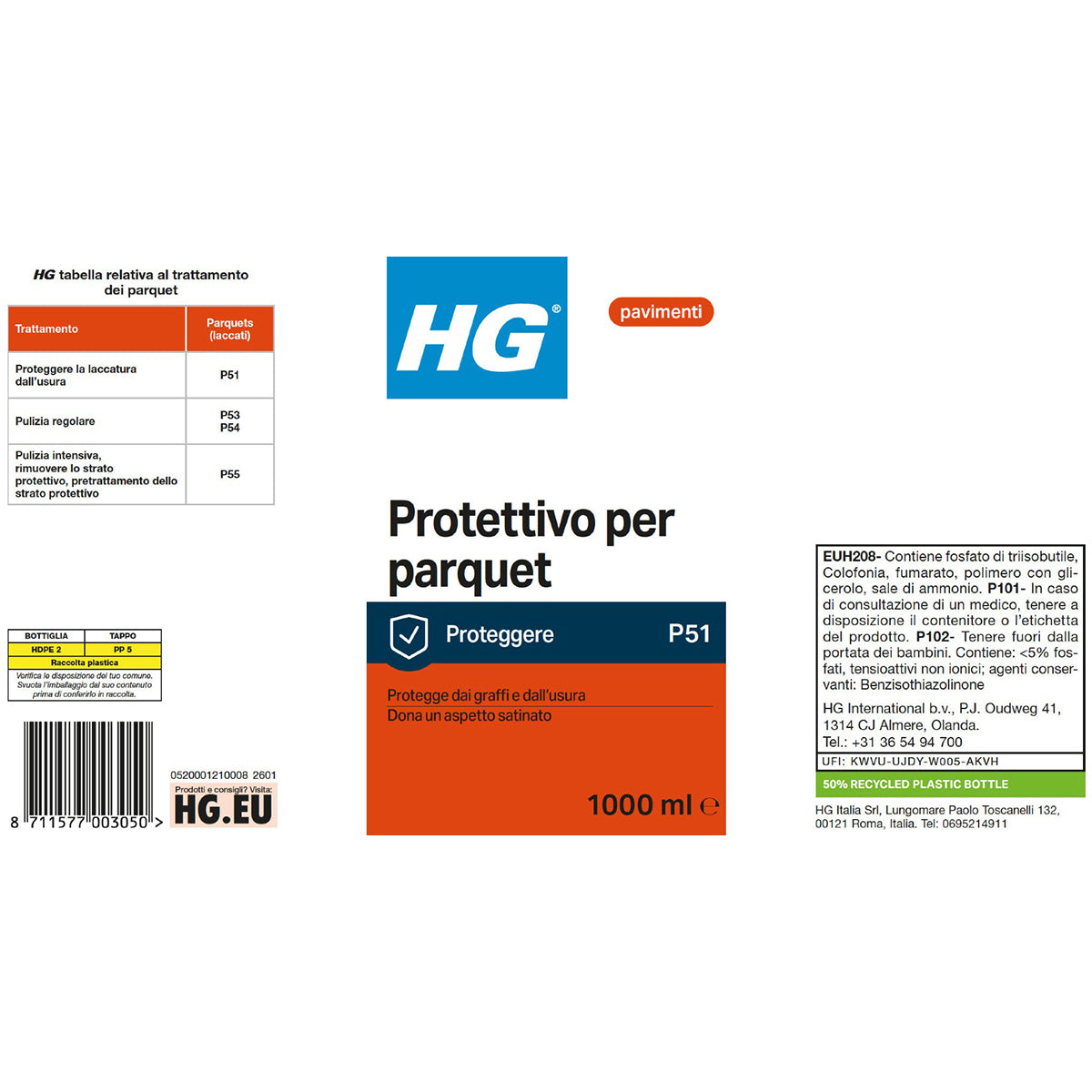 Protettivo per parquet HG 1 L