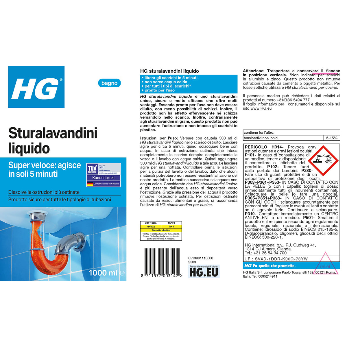 Sturalavandini liquido pronto all'uso HG 300 ml