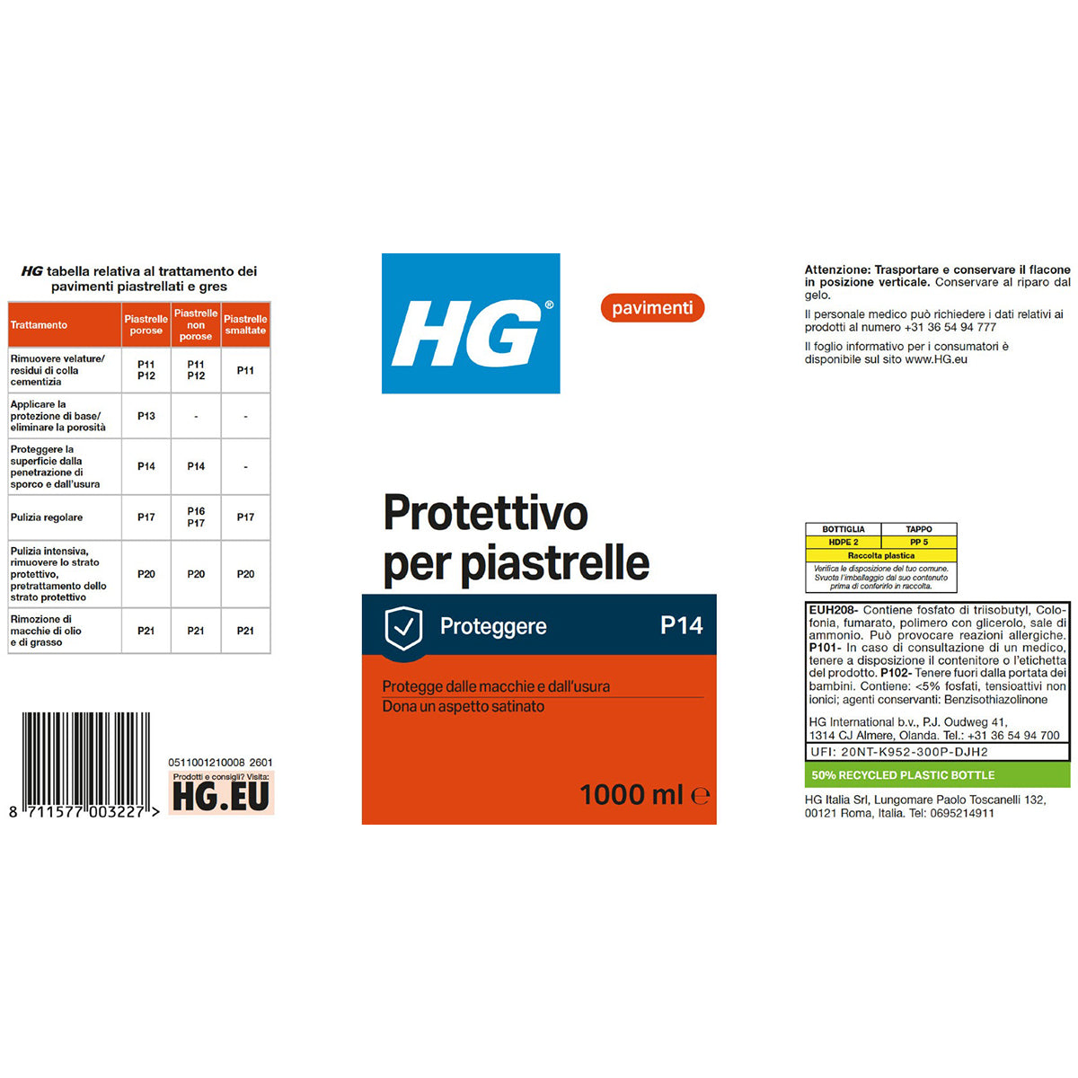 Protettivo per piastrelle ed ardesia lucidante HG 300 ml