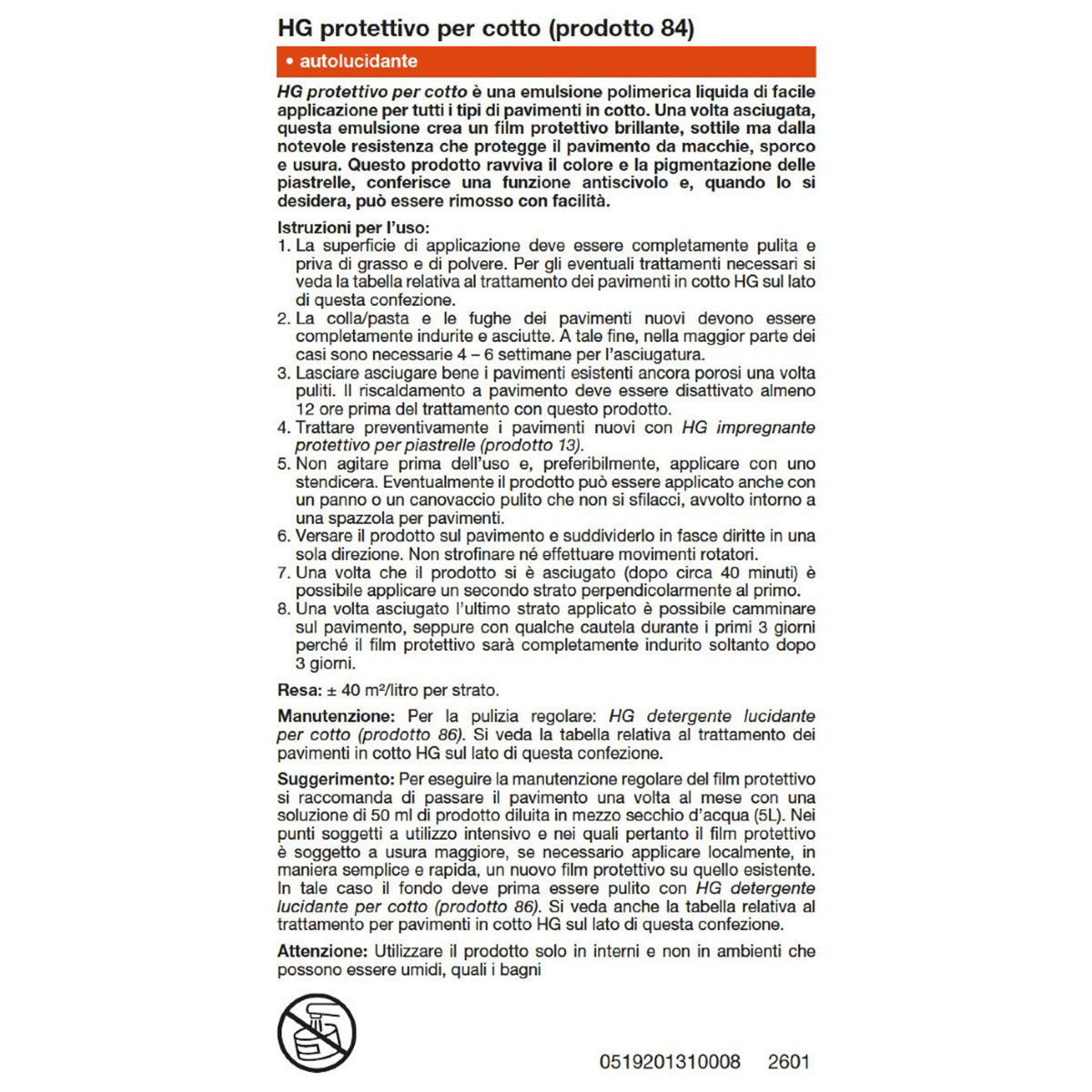 Protettivo per cotto HG 1 L