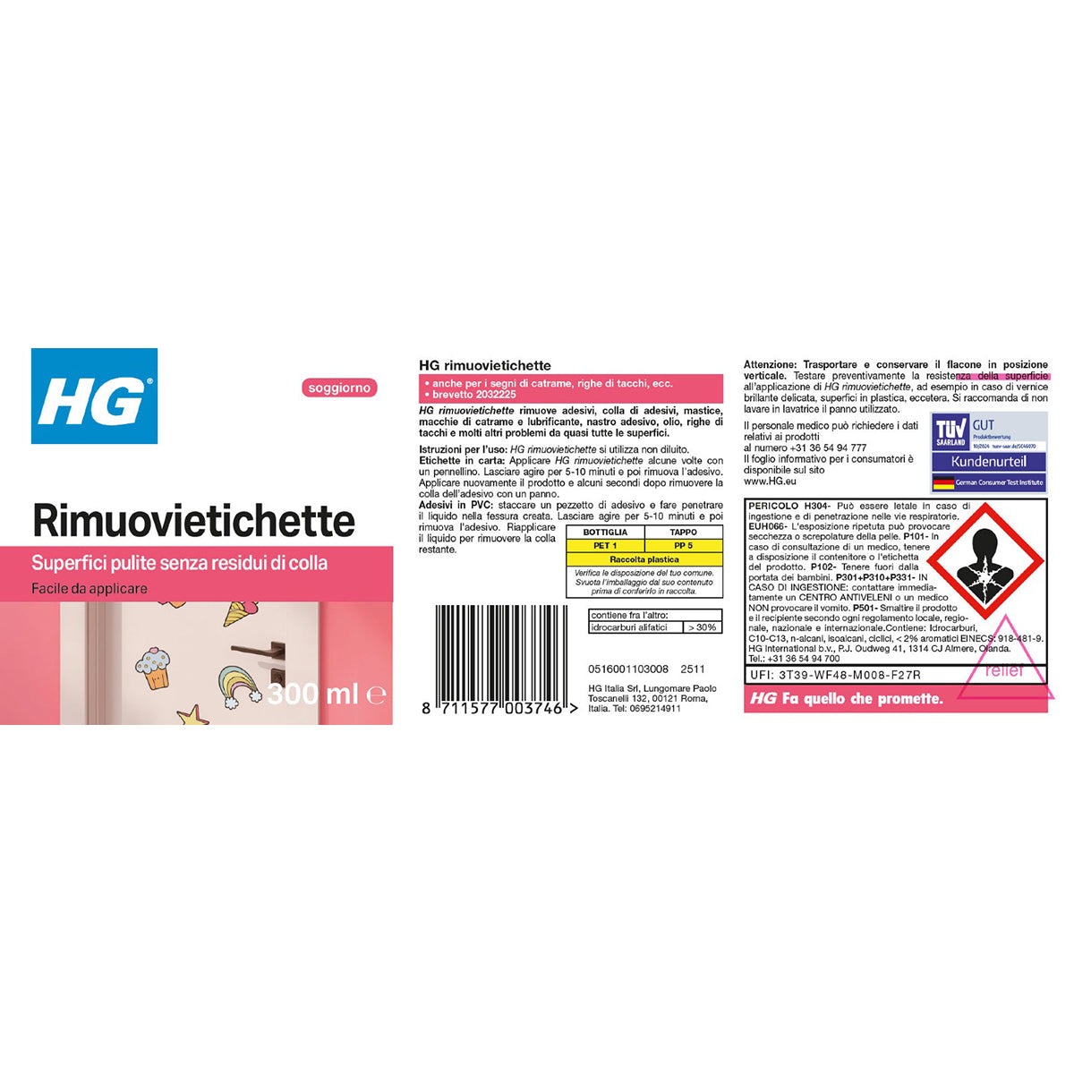 Rimuovietichette e staccacolla HG 300 ml