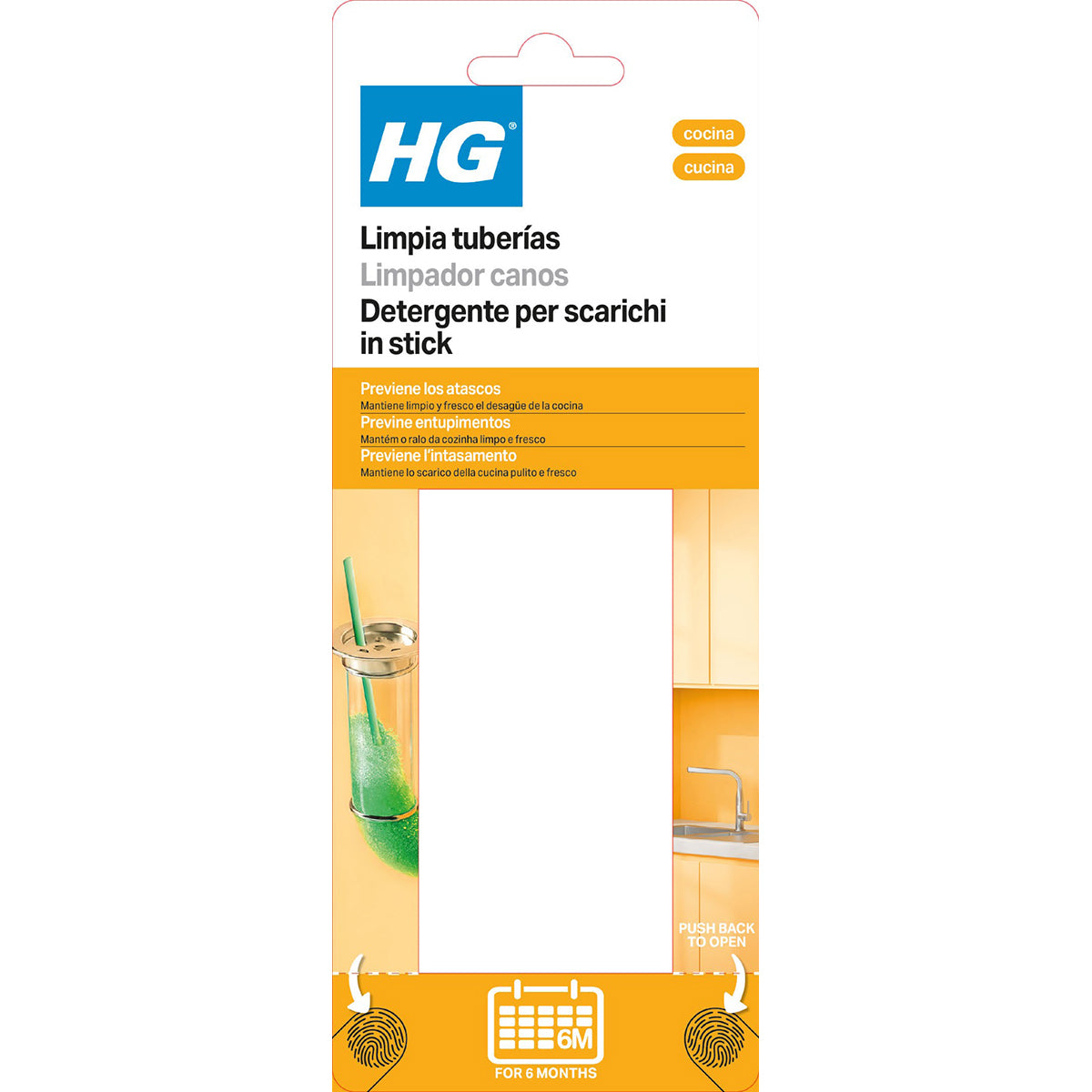 Stick detergenti enzimatici per scarichi e prevenzione cattivi odori 6 pezzi HG