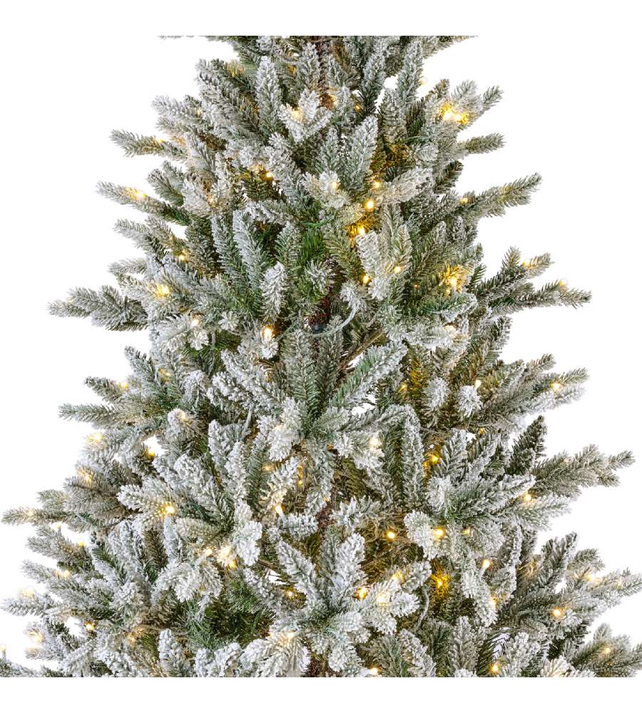 Albero di Natale Artificiale ALLISON LED H.180 cm Innevato 320 Luci LED Integrate Diametro 112 cm | Kaemingk