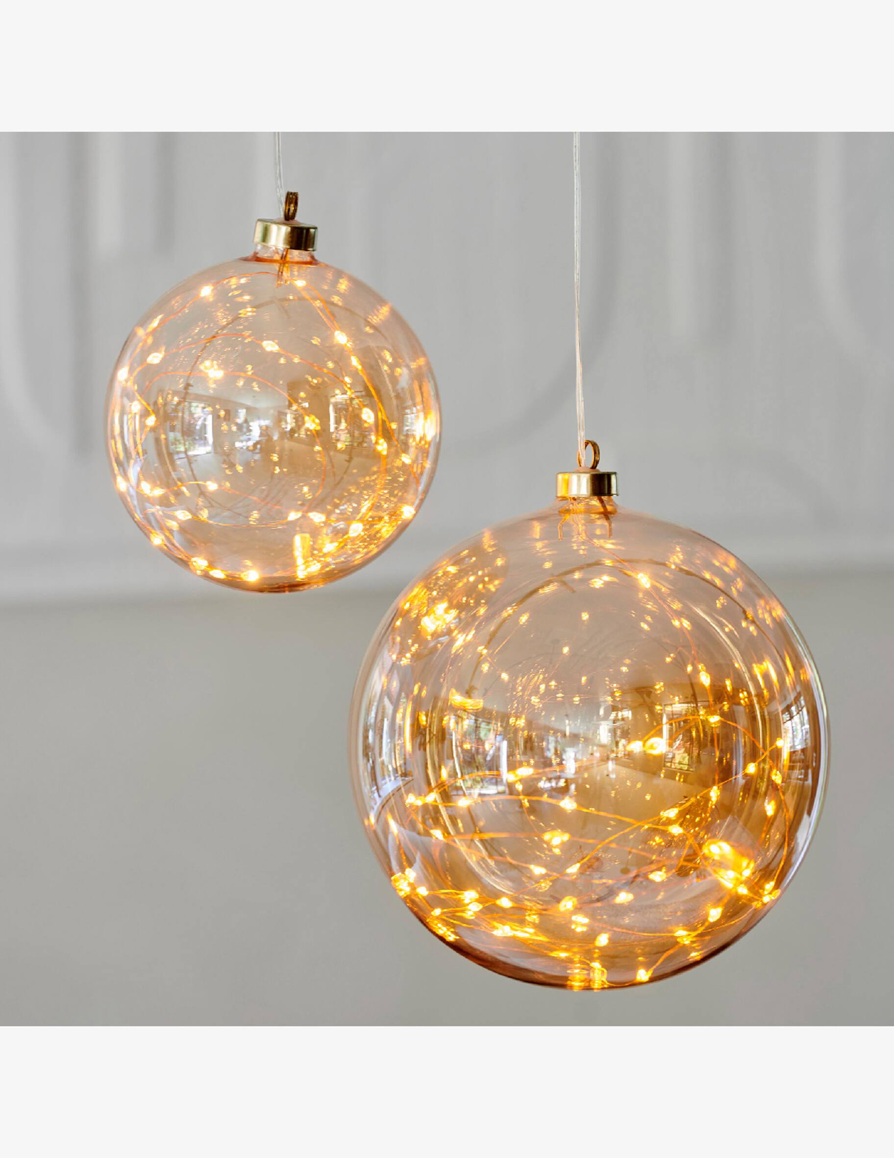 Palla Luminosa Sospesa Micro LED D.20cm Amber/Classic Warm Kaemingk