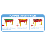 Tavolo Multigioco MAXI 31 Pezzi UNICO PLUS (45x72x53 cm) con Multifunzioni, Giochi Educativi per Bambini | Kasanova