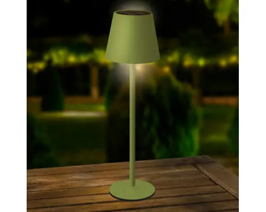 Lampada da Tavolo Solare Kaemingk Lumineo Verde 37 cm, Lanterna LED da Esterno con Manico | Kaemingk