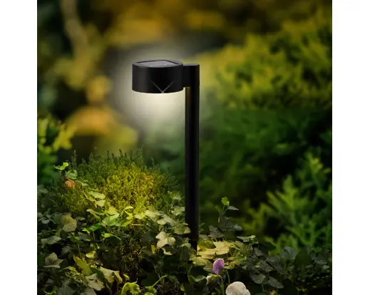 Set 2 Lampade Solari da Giardino Kaemingk Lumineo 47 cm Nere, Picchetti LED Segnapasso | Kaemingk