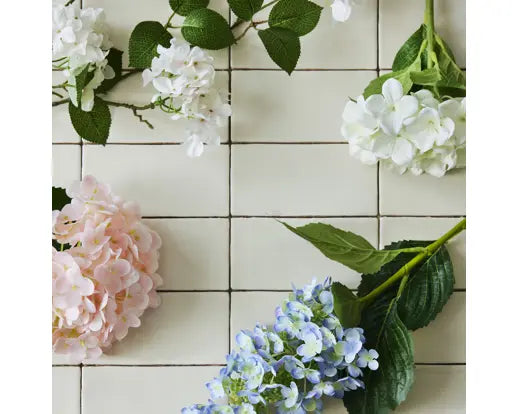 Ortensia Artificiale Kaemingk Rosa Tenue 106 cm, Ramo Alto Hydrangea Luxury per Vasi da Terra | Kaemingk