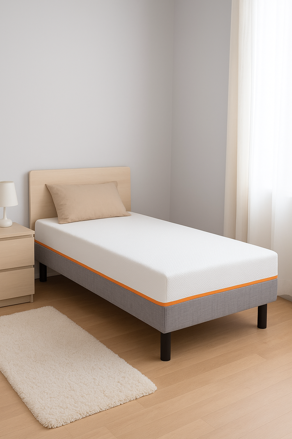 Materasso singolo 80x190 Kasanova: Comfort ergonomico per il tuo riposo
