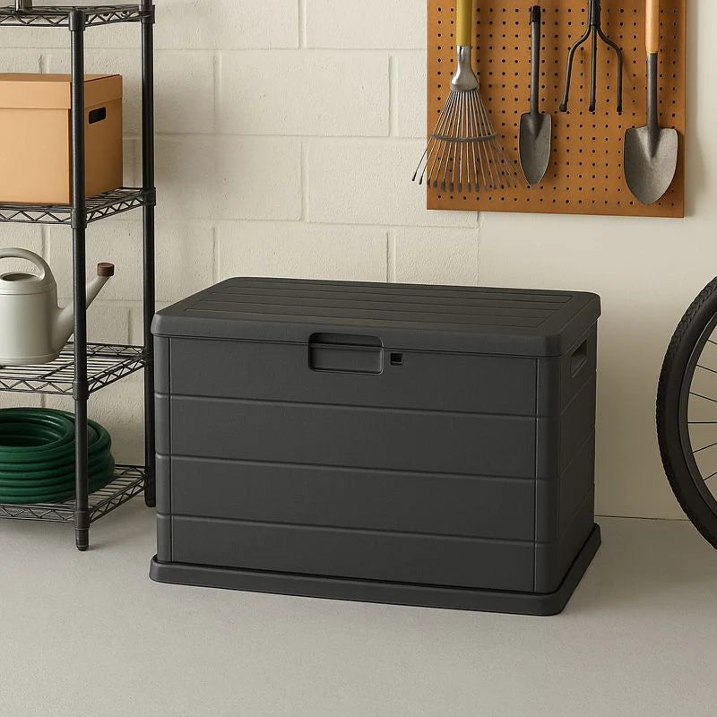 Baule in resina da esterno e interno colore antracite 170 litri 78x55x52 cm Beta