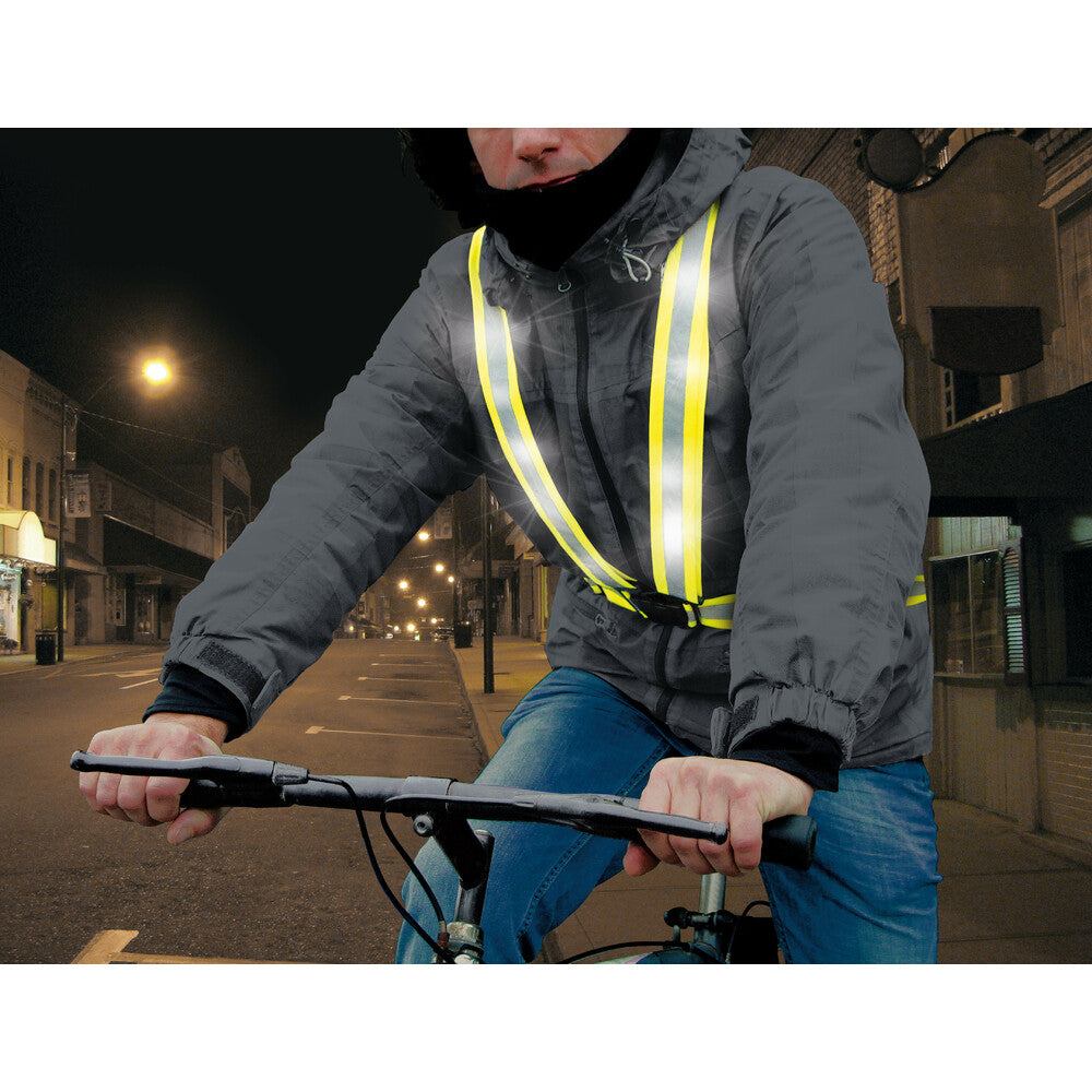 Bretelle catarifrangenti regolabili X-Belt gialle Lampa