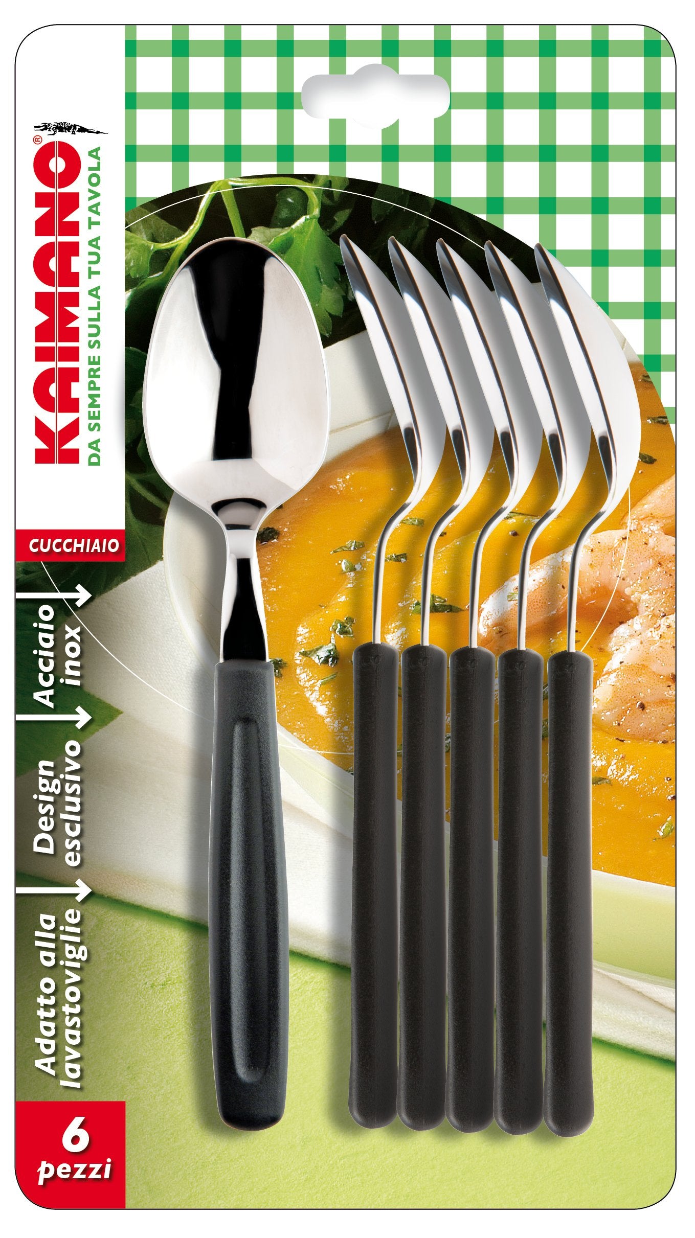 Set 6 Cucchiai da Tavola Cucina Economiche Kaimano