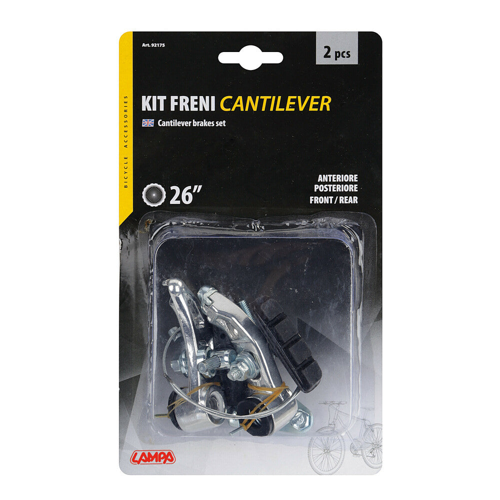 Set freni cantilever anteriore e posteriore in alluminio per bicicletta Lampa