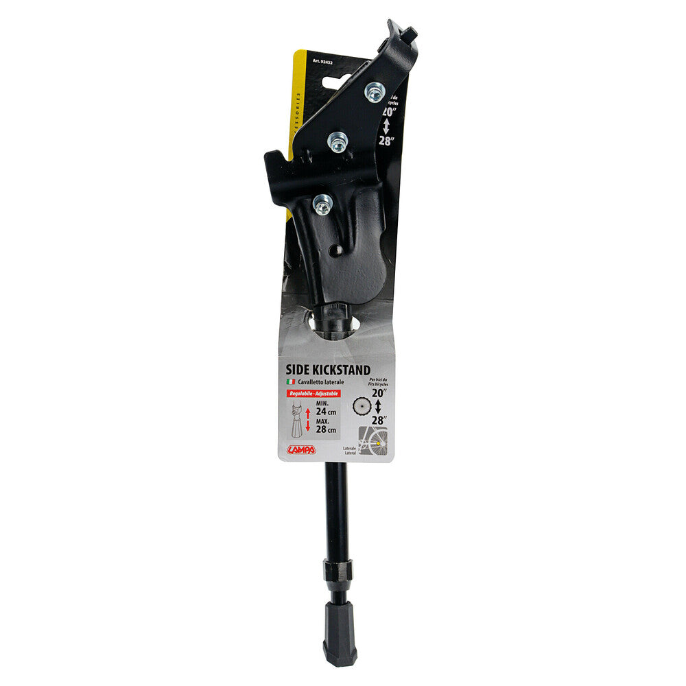 Cavalletto laterale regolabile in alluminio con staffa 24-28 cm per bici 20-28 pollici Lampa