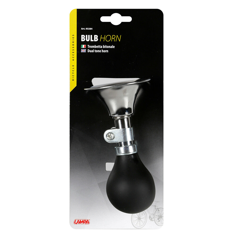 Trombetta bitonale in metallo con staffa Lampa