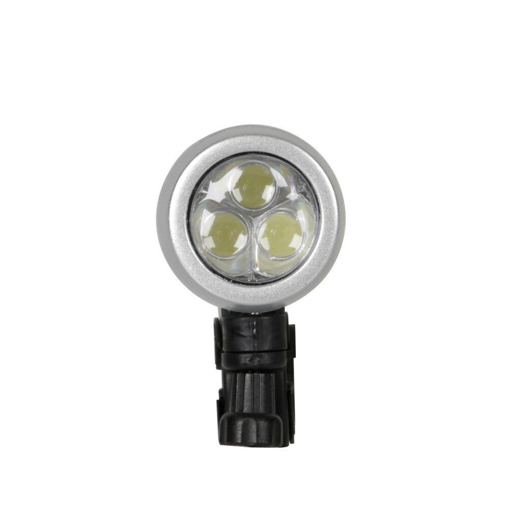 Fanale anteriore o posteriore a 3 LED ultra luminosi silver con staffa a sgancio rapido Lampa