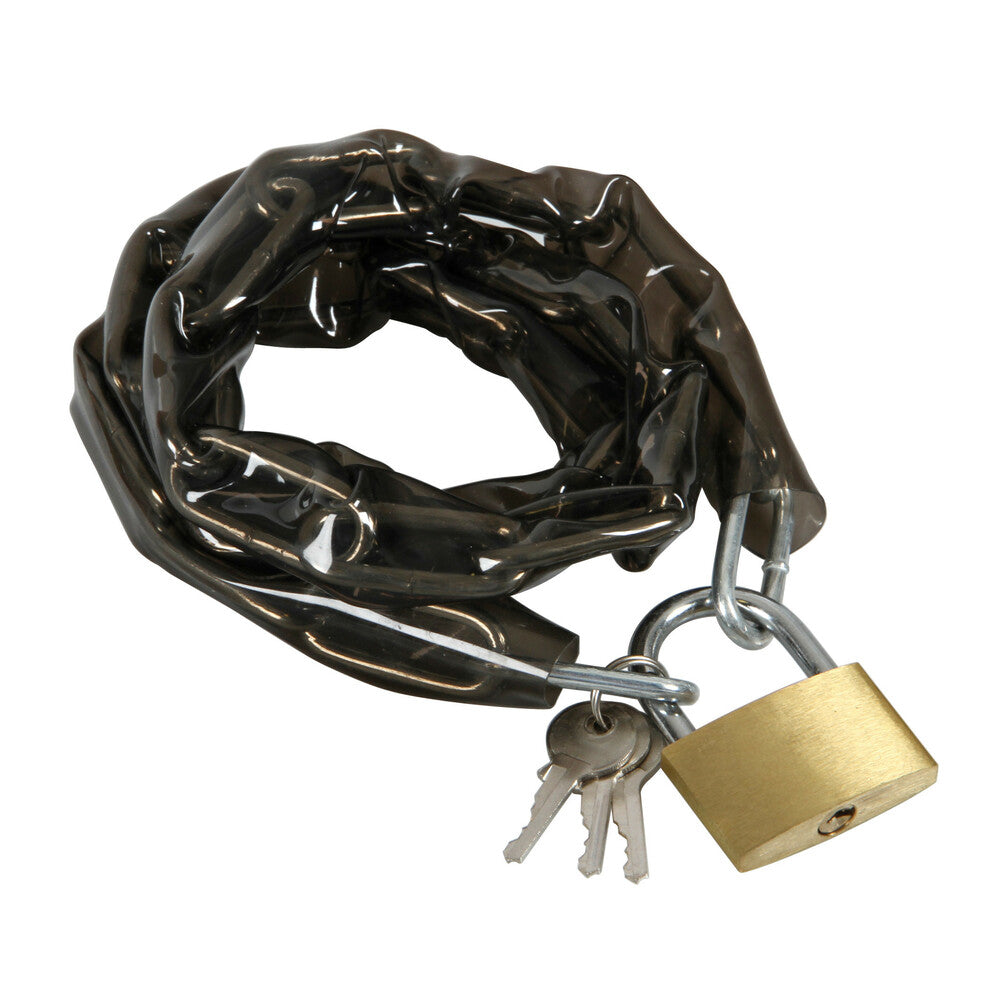 Catena antifurto per bicicletta con lucchetto 90 cm rivestimento in PVC Lampa