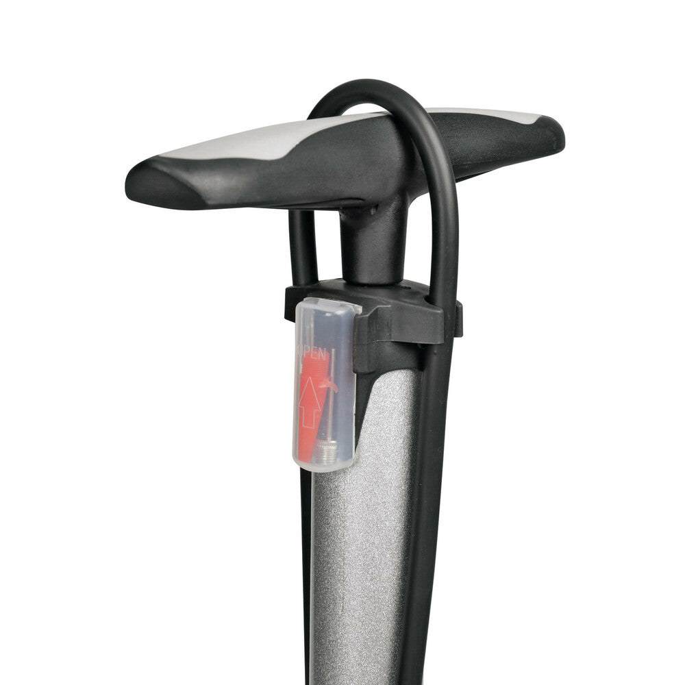 Pompa a Colonna Air-Pro 2 in Acciaio H 600 mm, Ø 35 mm, Valvole Universali Schrader Presta Regina Dunlop e Aghi Gonfiaggio