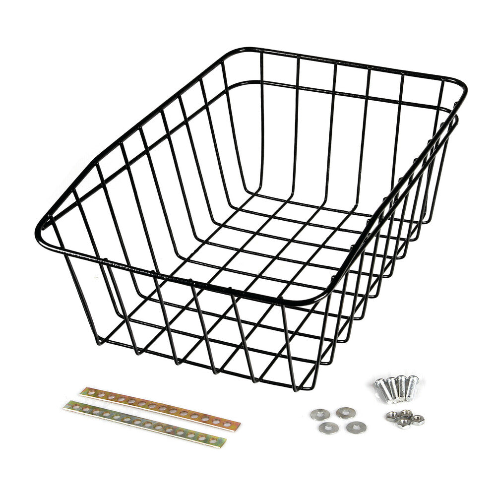 Cestino posteriore per portapacchi in metallo plastificato 28x40x17 cm Lampa