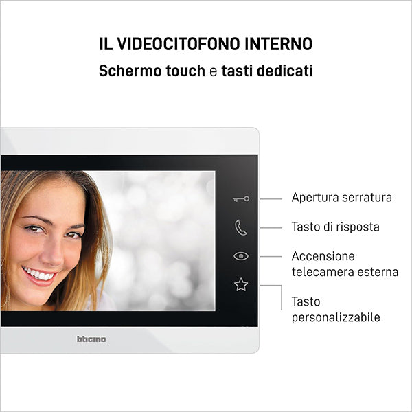 Videocitofono kit 2 fili mono/bi familiare 7