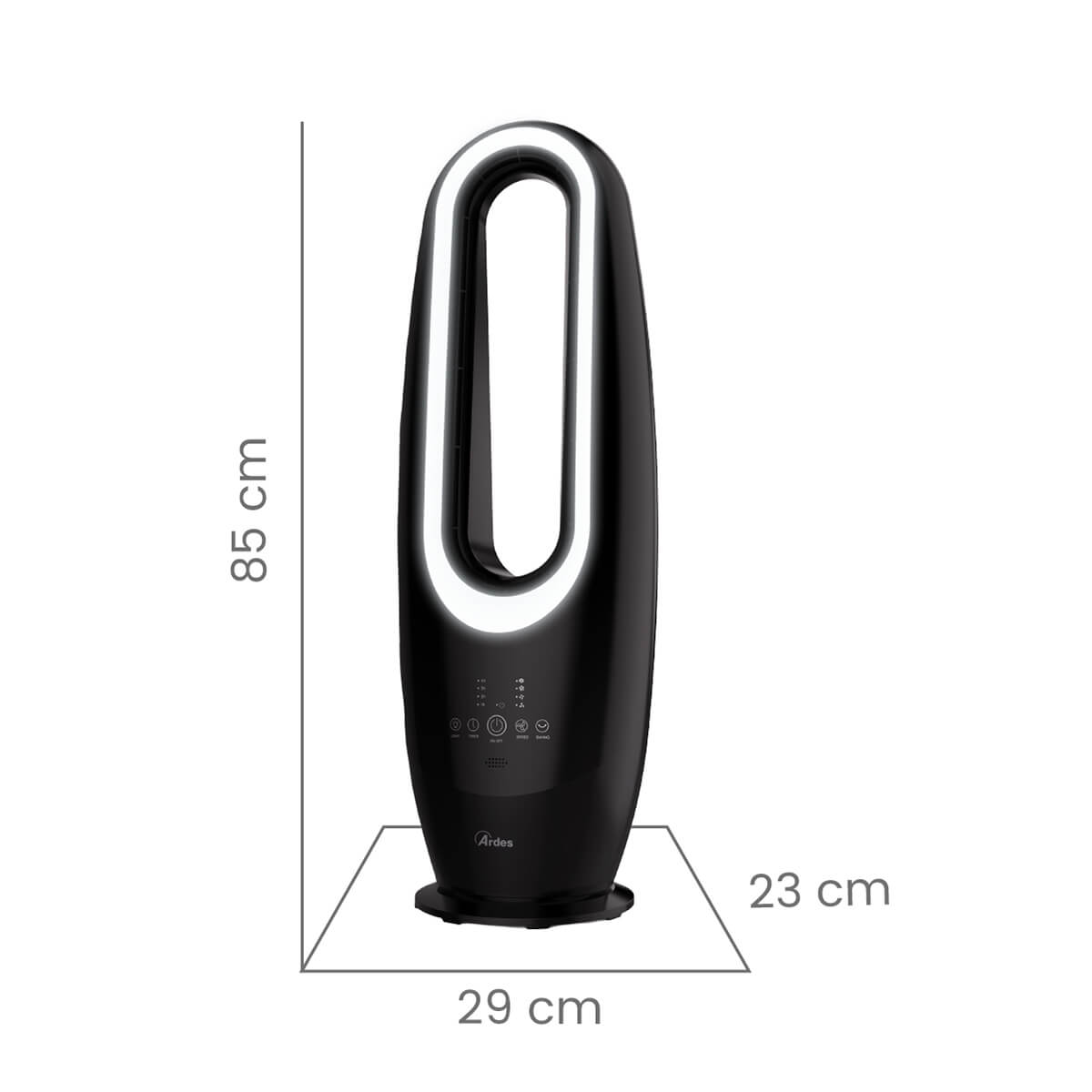 Acceleratore Ventilatore  d’aria senza pale Dark Muna XXL 85cm Ardes