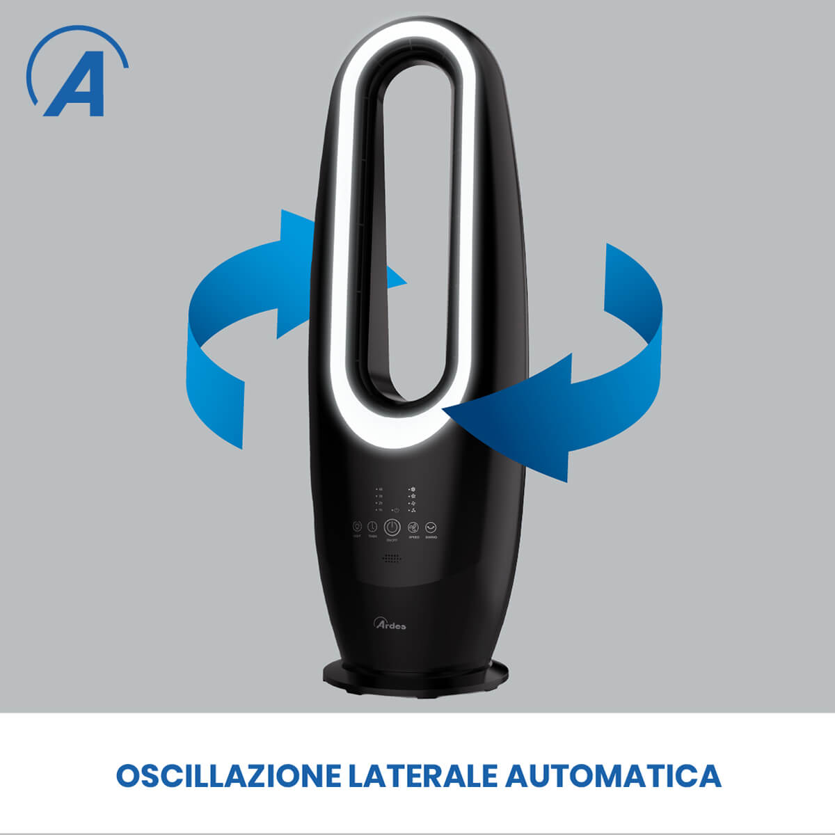 Acceleratore Ventilatore  d’aria senza pale Dark Muna XXL 85cm Ardes