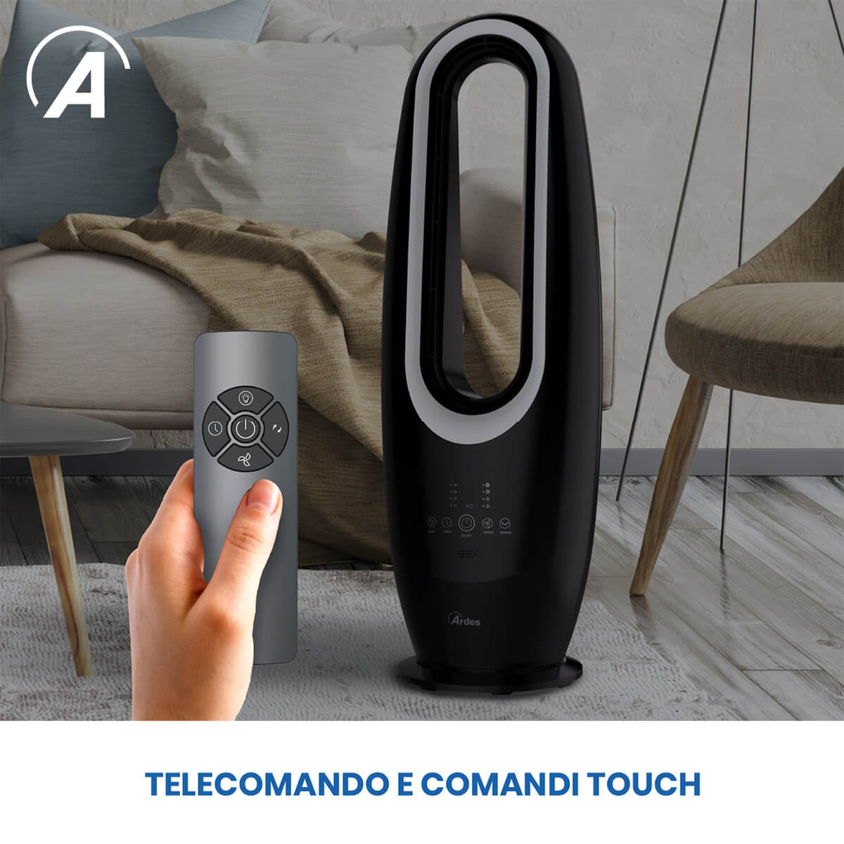 Acceleratore Ventilatore  d’aria senza pale Dark Muna XXL 85cm Ardes