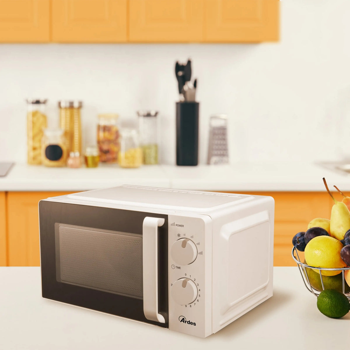 Forno a Microonde Ardes Wave 20 Litri Bianco 700W con 6 Livelli di Potenza