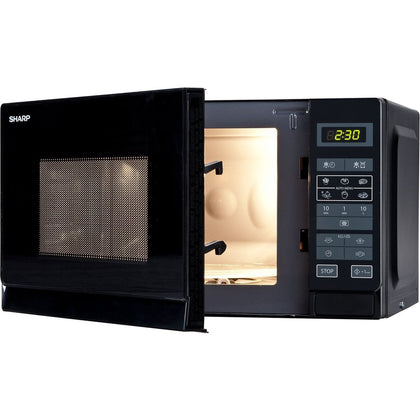Forno microonde digitale Sharp R-242 BKW 20 litri 800W nero a libera installazione