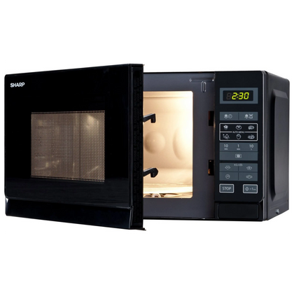 Forno microonde digitale Sharp R-242 BKW 20 litri 800W nero a libera installazione