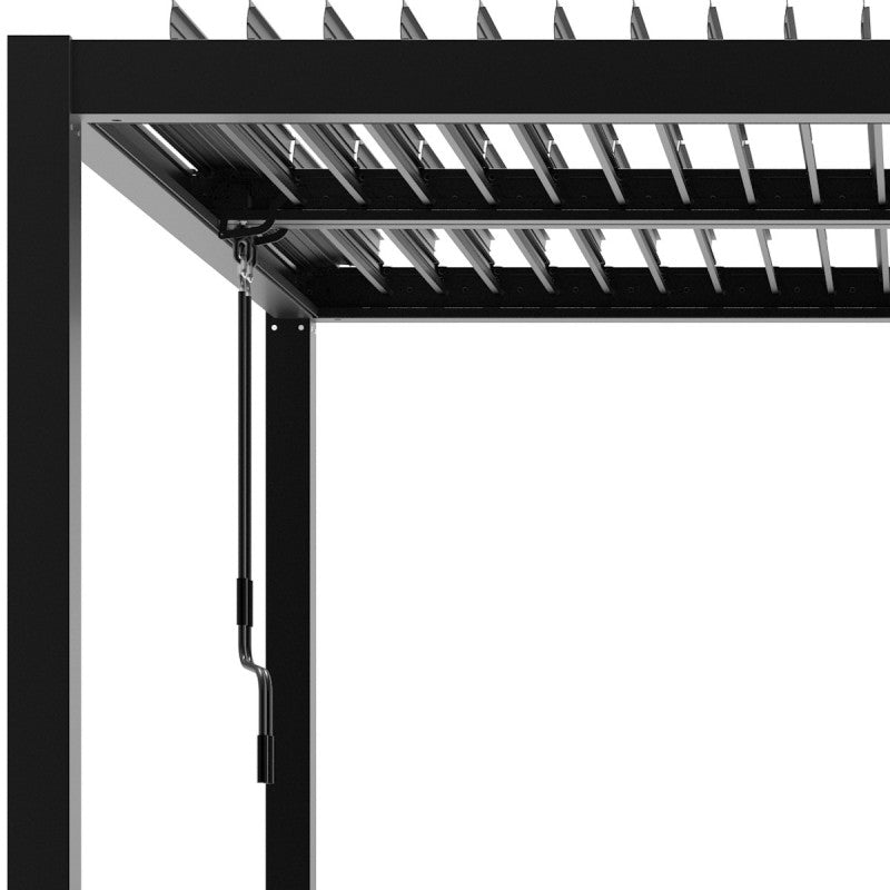 Pergola Bioclimatica Grigio Atena 3x3 Metri 100% Alluminio: Lame Orientabili, Protezione Solare e Design Moderno per Esterni