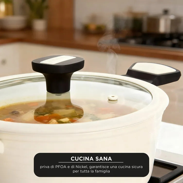 Batteria da Cucina CORREDO 2.0 Set 11 Pezzi Antiaderente in Alluminio Forgiato, Idea Regalo di Natale | Kasanova