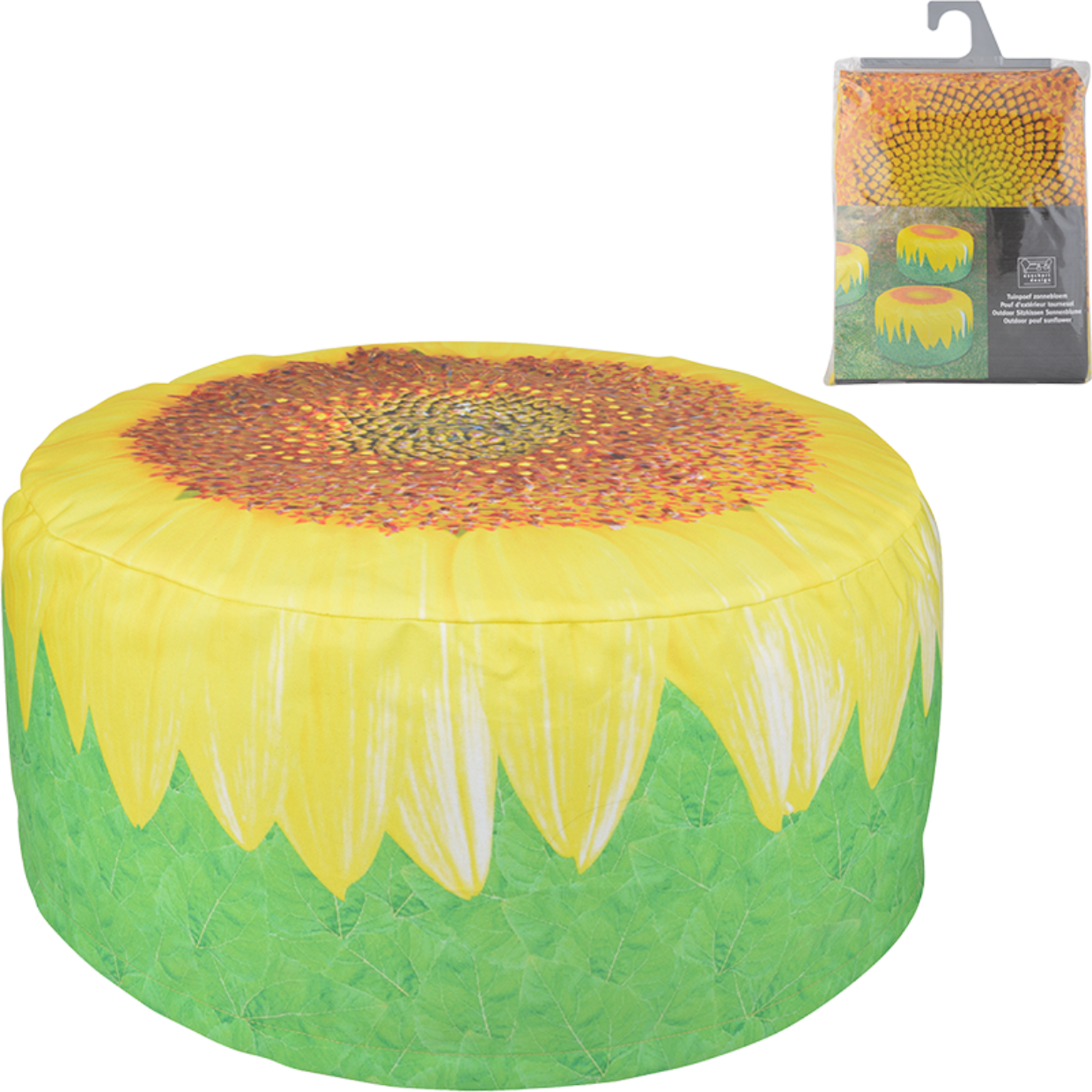 Pouf Girasole Gonfiabile XXL: Comfort Estivo e Design Allegro per Relax in Giardino e Piscina