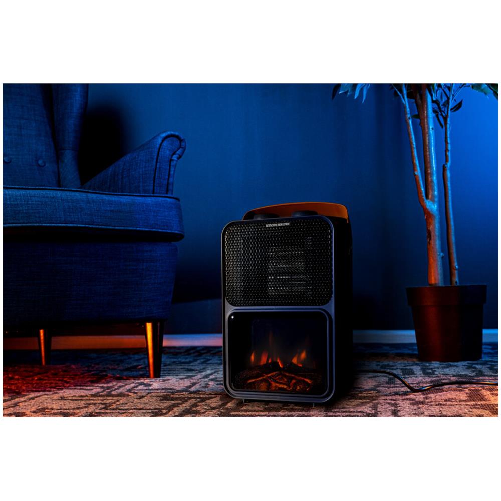 Termoventilatore con Effetto Caminetto 600/1200 W e Termostato Regolabile Innoliving INN-582