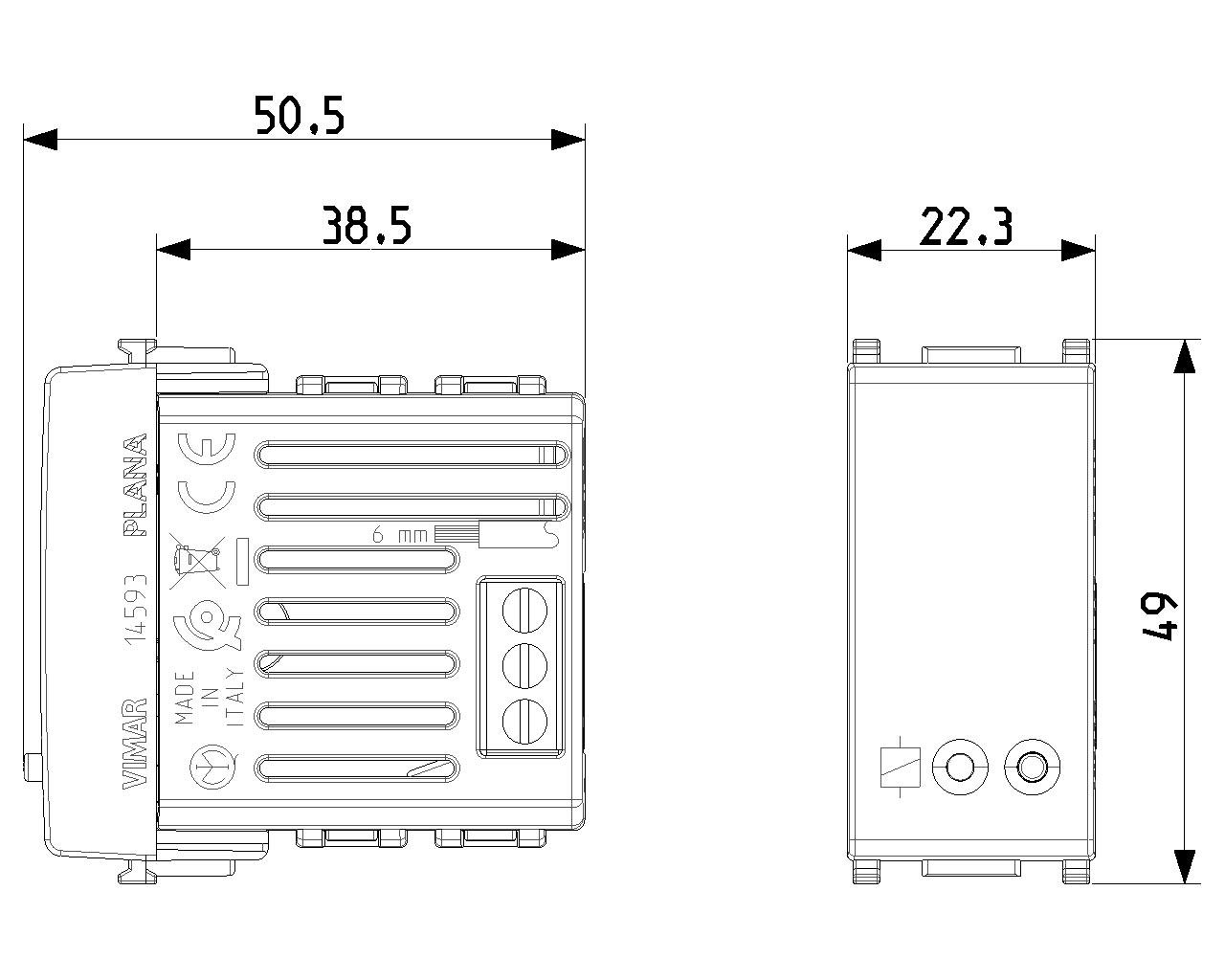 Attuatore per controllo prese da remoto zigbee 16a Bianco IOT 