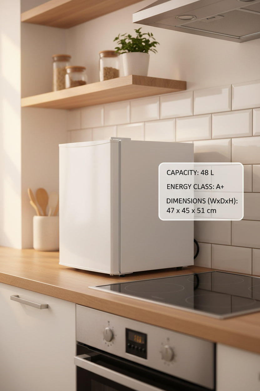 Congelatore verticale compatto 60 litri 3 cassetti classe E DMCV603ME Daya