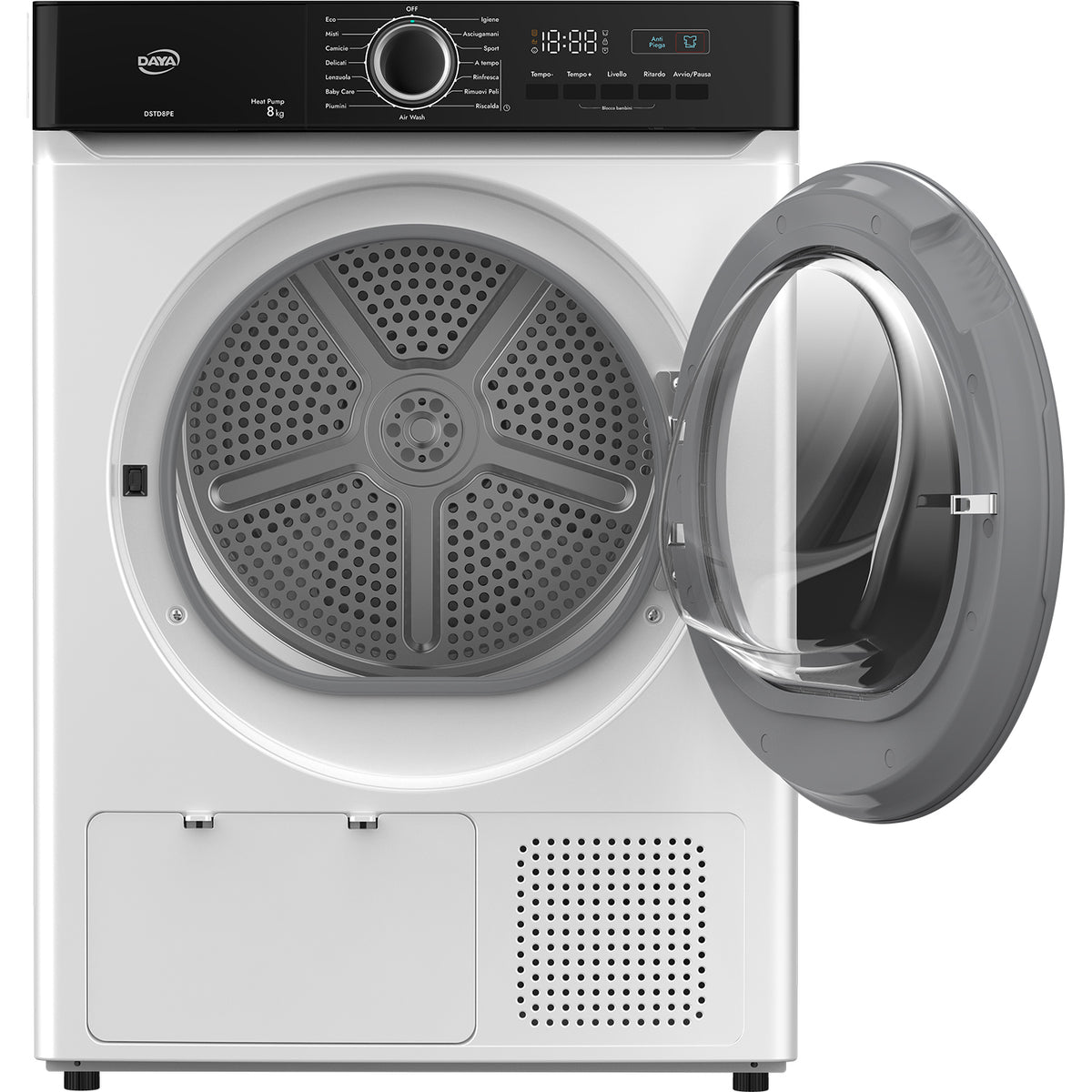 Daya DSTD8PE Asciugatrice 8 kg Pompa di Calore Classe E