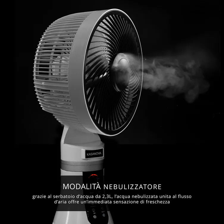 Ventilatore 4 in 1 a piantana con nebulizzatore e antizanzare Combi oscillazione 3D 90W Kasanova
