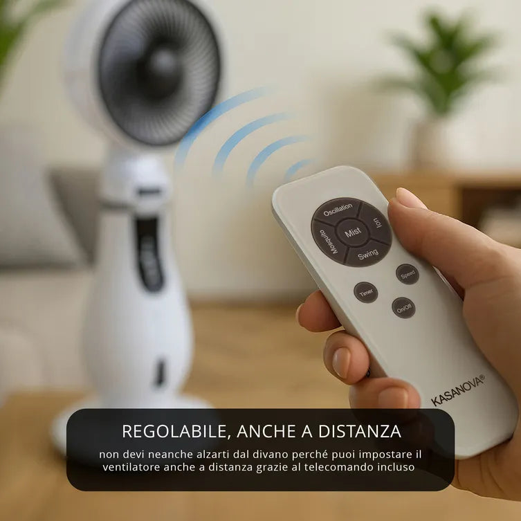 Ventilatore 4 in 1 a piantana con nebulizzatore e antizanzare Combi oscillazione 3D 90W Kasanova