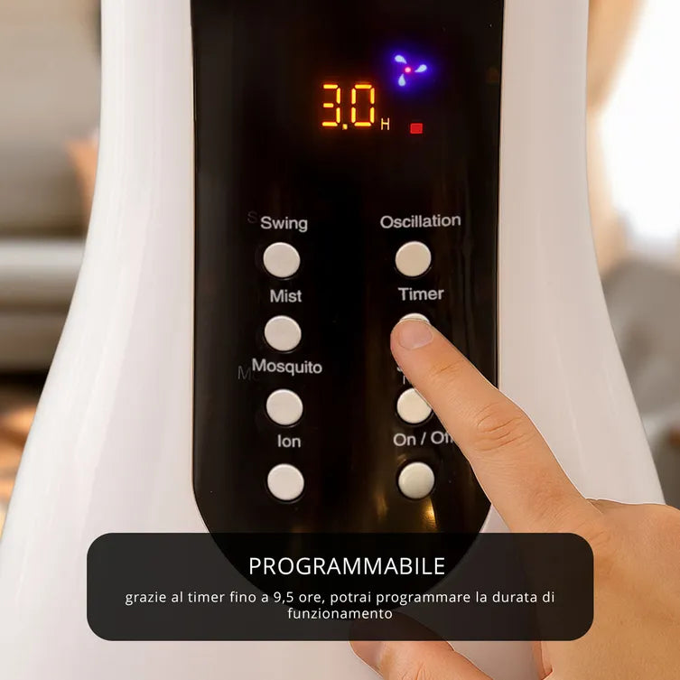 Ventilatore 4 in 1 a piantana con nebulizzatore e antizanzare Combi oscillazione 3D 90W Kasanova