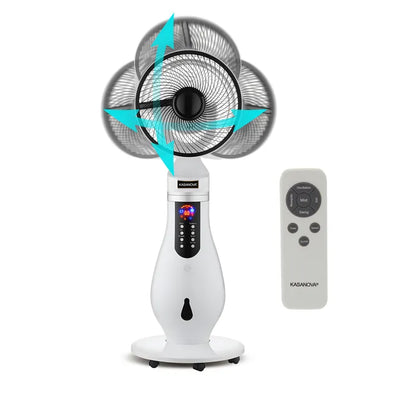 Ventilatore 4 in 1 a piantana con nebulizzatore e antizanzare Combi oscillazione 3D 90W Kasanova