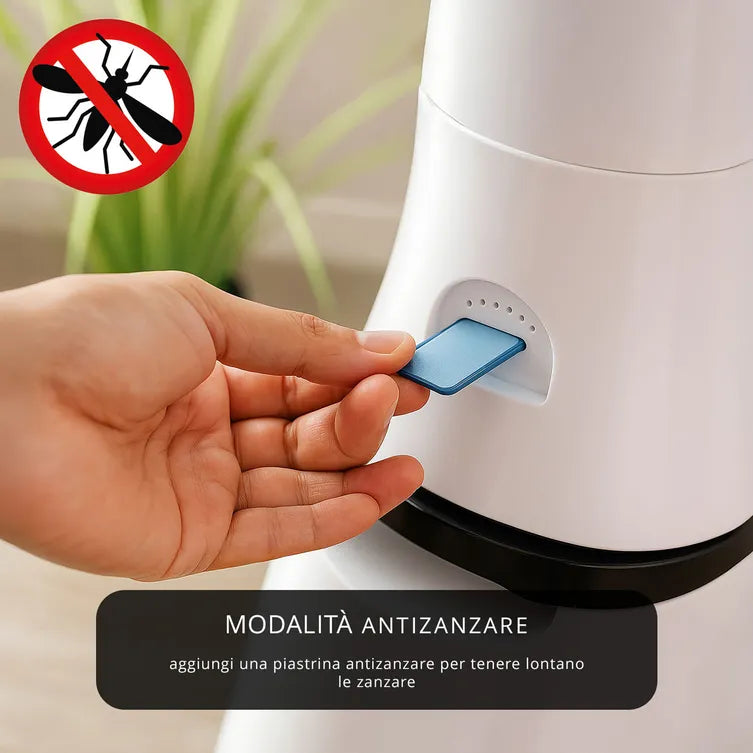 Ventilatore 4 in 1 a piantana con nebulizzatore e antizanzare Combi oscillazione 3D 90W Kasanova