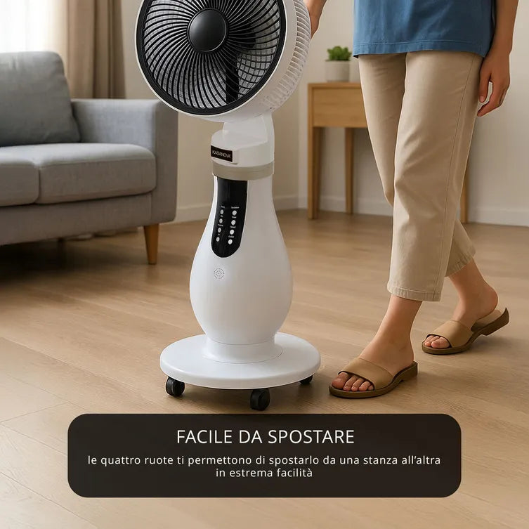 Ventilatore 4 in 1 a piantana con nebulizzatore e antizanzare Combi oscillazione 3D 90W Kasanova