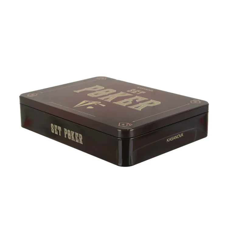 Set Completo da Poker in Scatola con Fiches e Mazzi di Carte, Gioco da Tavolo | Kasanova